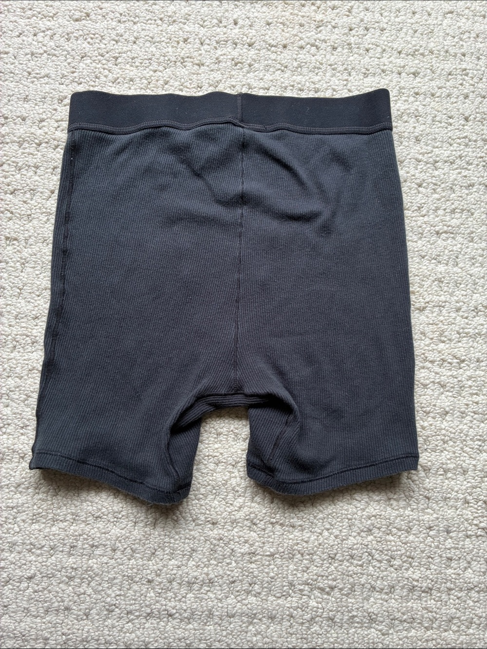 SKIMS Women’s Cotton Ribbed Boxer Short in Soot Black Size Small - Picture 4 of 7